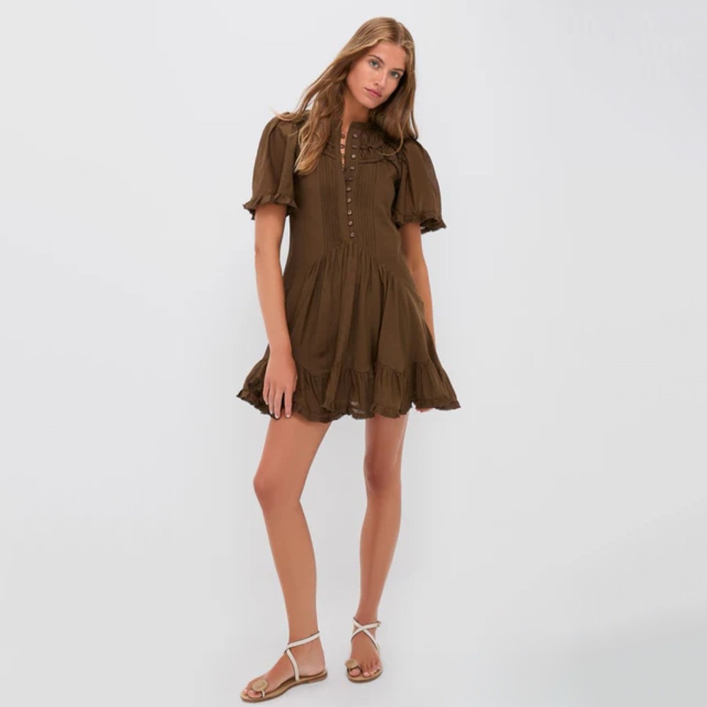 NWT Isabel Marant Ruffled Boho Celyana Mini Dress - Picture 9 of 15